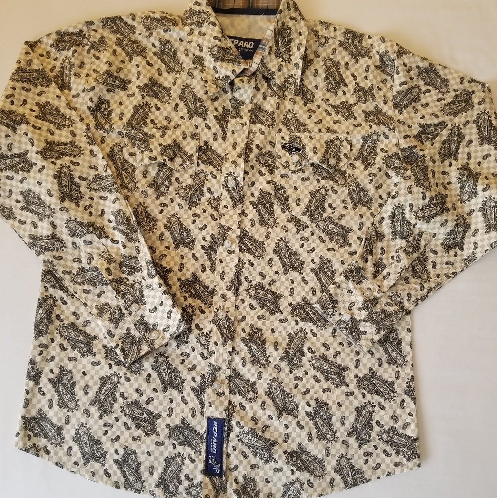 Reparo by semental Westerm button shirt  for men's